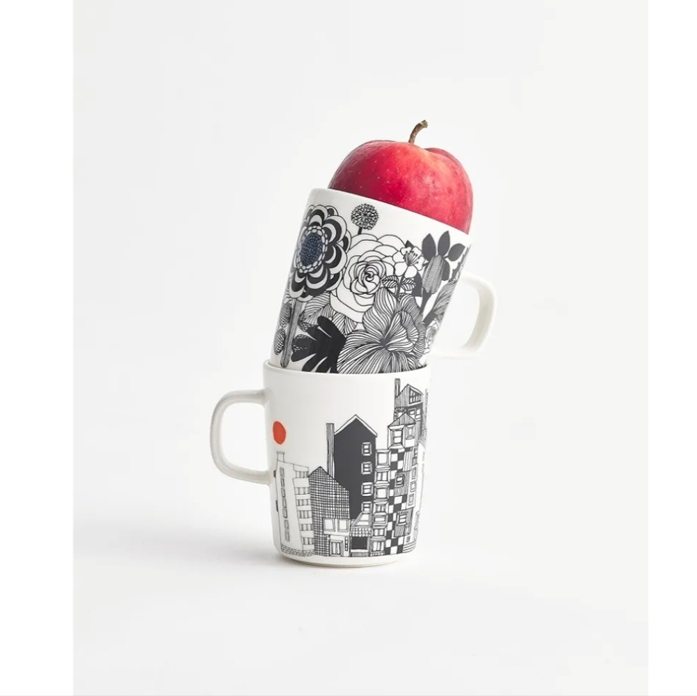 Marimekko Siirtolapuutarha Mug Set With Napkins